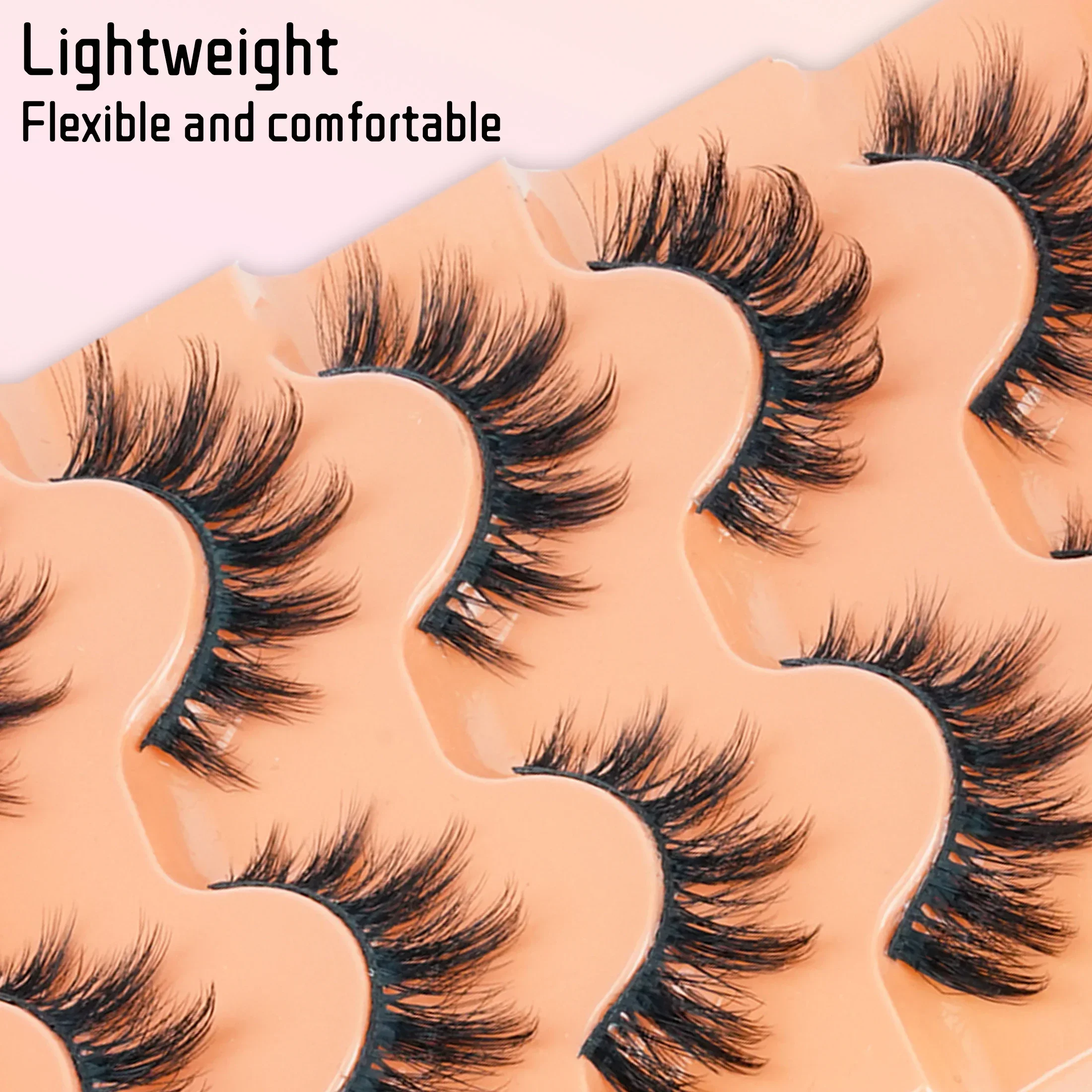 5 Pairs Cat Eye 8D Russian Vol - Beauty Makeup Women review and price
