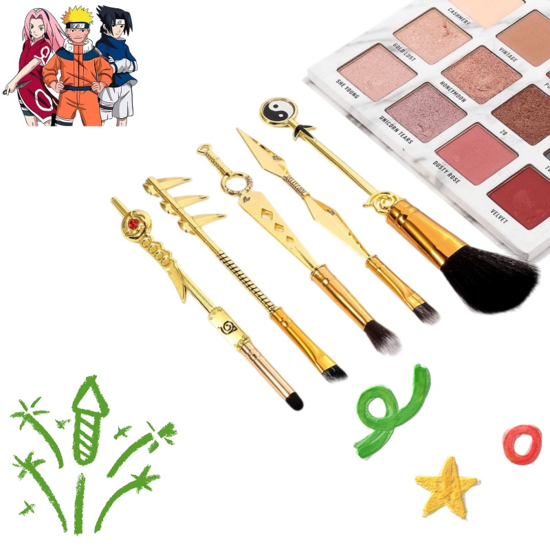 Naruto Anime Makeup Brush 5-Pi - Beauty No Makeup review and price